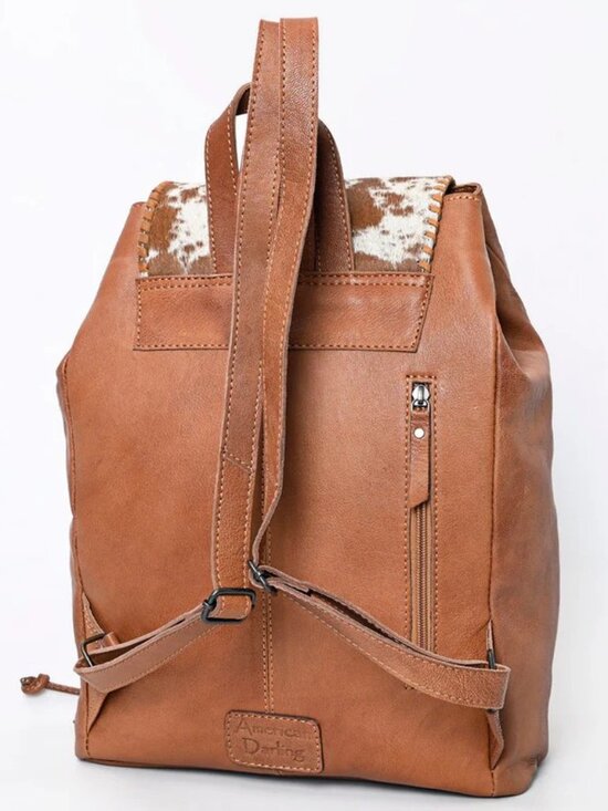 American Darling Desert Sands Rustic Tooled Cowhide Backpack main image 4
